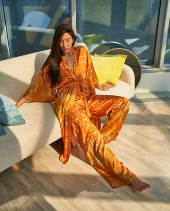 Orange spirit kimono